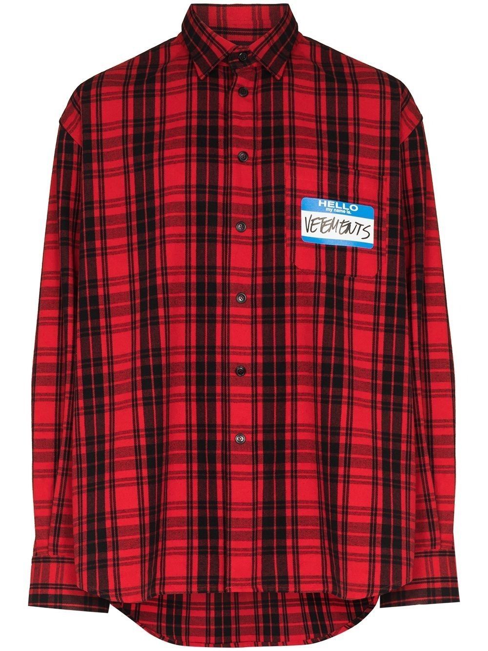 My Name Is plaid shirt | VETEMENTS | Eraldo.com