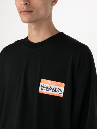 My Name Is-print cotton T-shirt, VETEMENTS