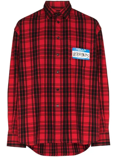 supreme printed plaid shirt