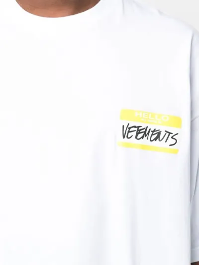 vetements t shirt tag