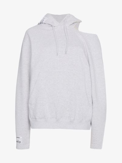 shoulder cut out hoodie