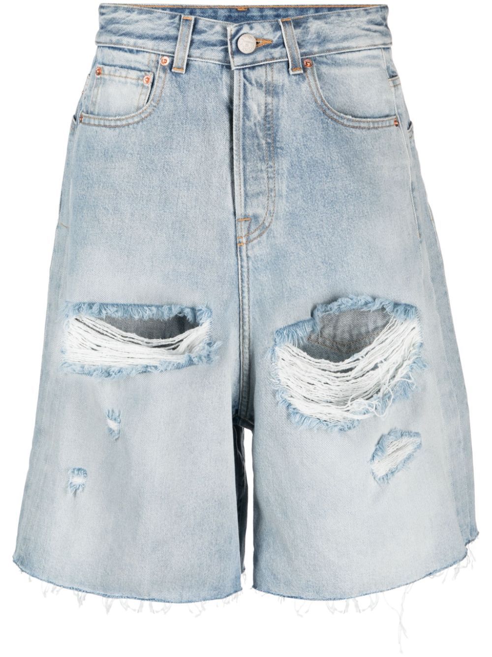 Shorts in denim in stile workwear - Abbigliamento 1ABJ7E