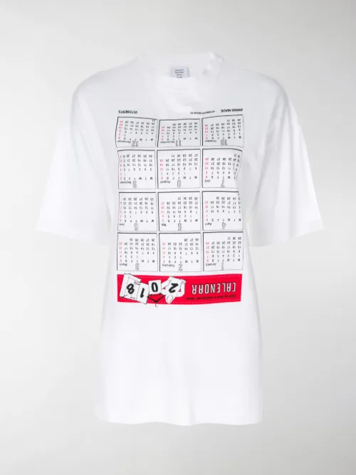 Vetements - T-shirt Calendar 2018