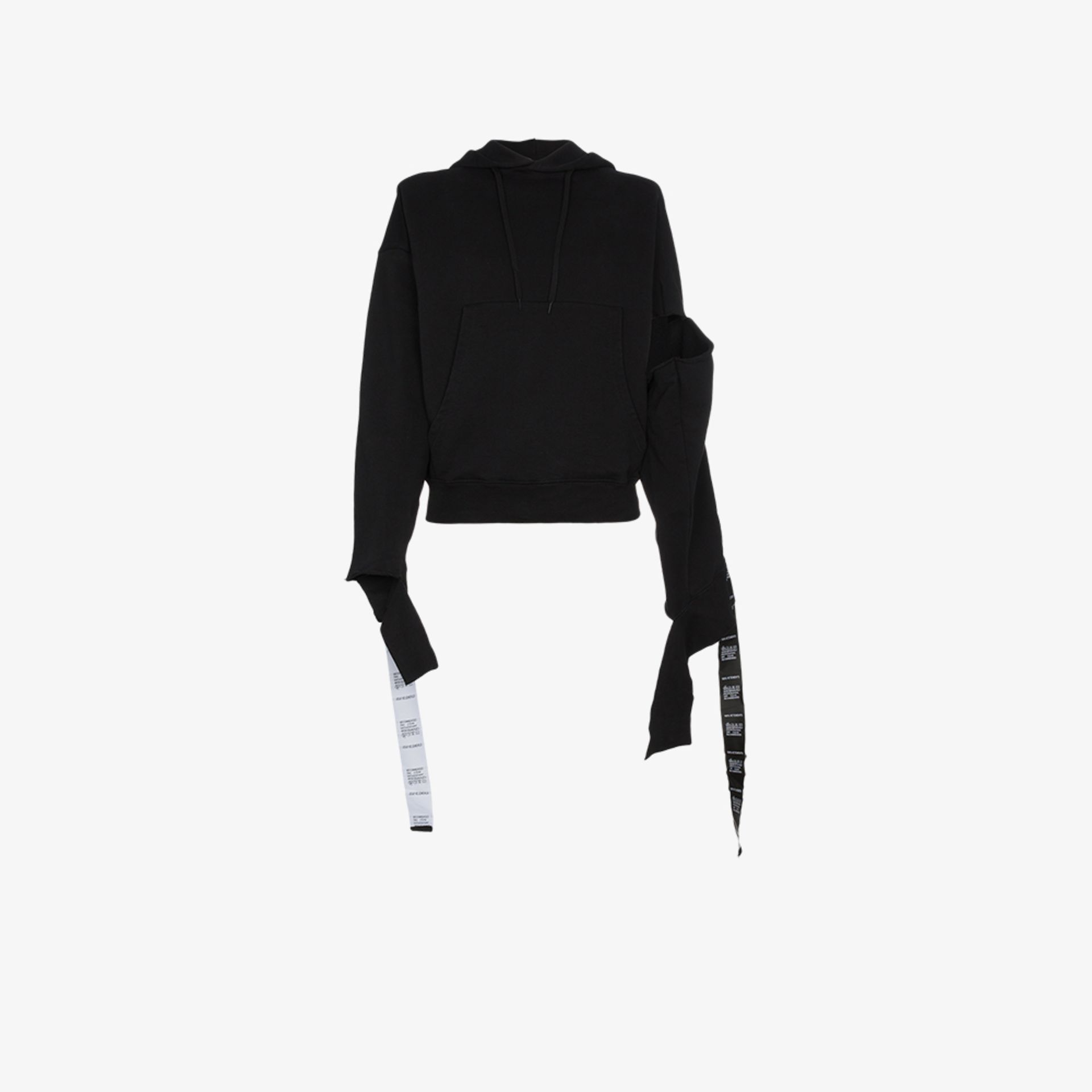 vetements black tape hoodie