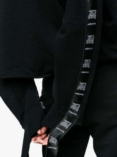 vetements black tape hoodie