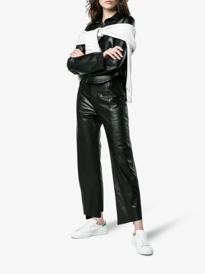 Vetements white perforated logo leather 