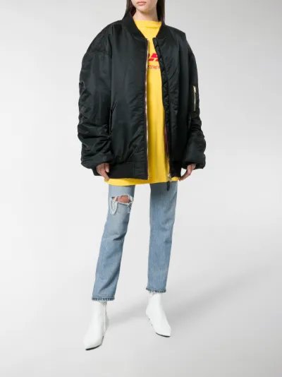 vetements reversible bomber jacket