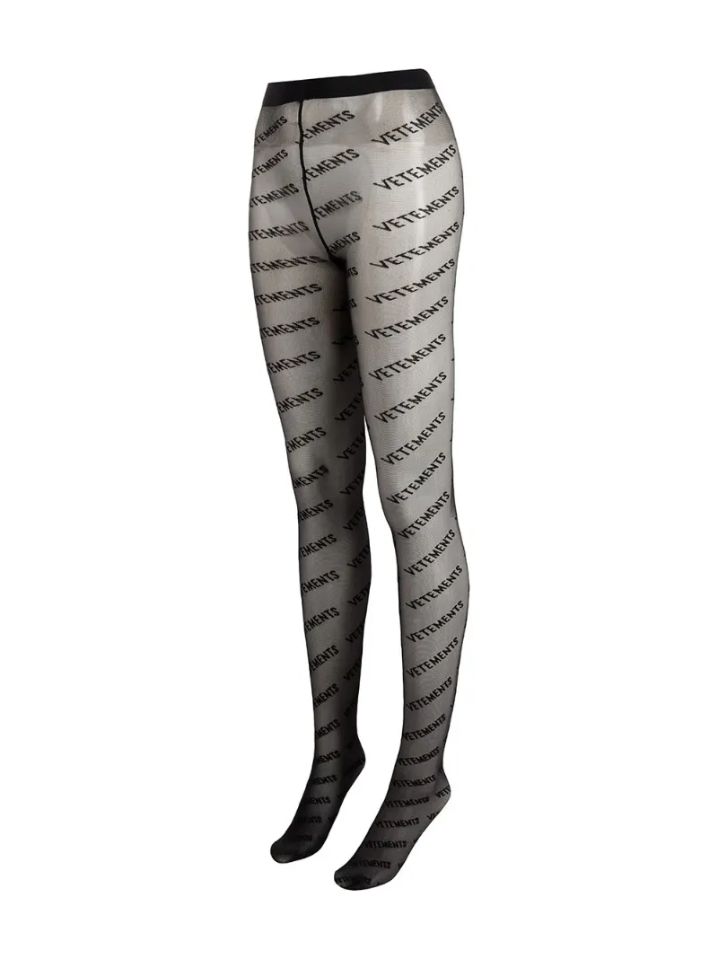 VETEMENTS x Wolford logo-print tights 