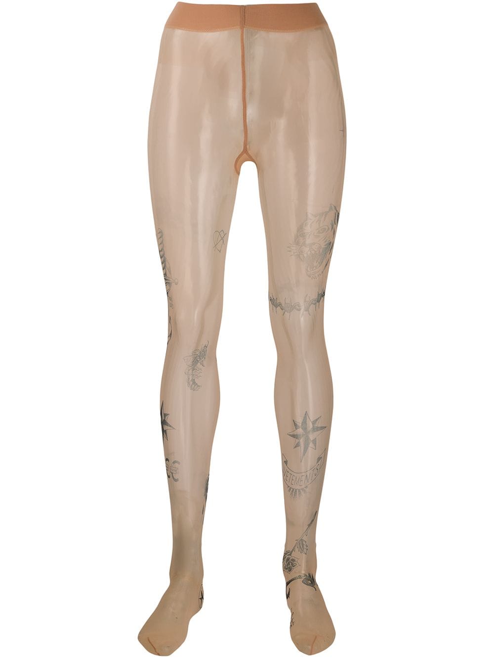 RRP €190 VETEMENTS x WOLFORD Logo Monogram Sheer Tights Size S LIMITED  EDITION - AbuMaizar Dental Roots Clinic