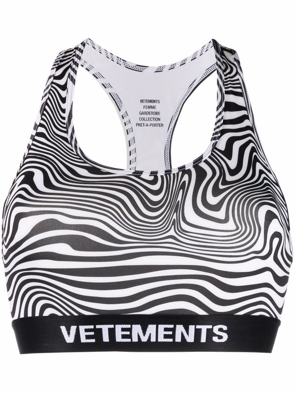 zebra-print bra top, VETEMENTS