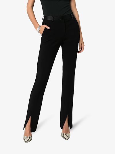 high waisted split trousers