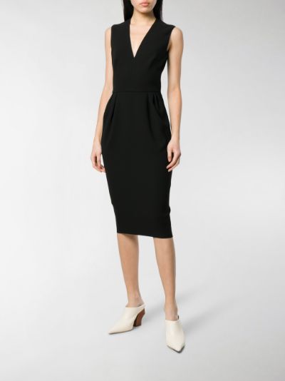 victoria beckham v neck dress