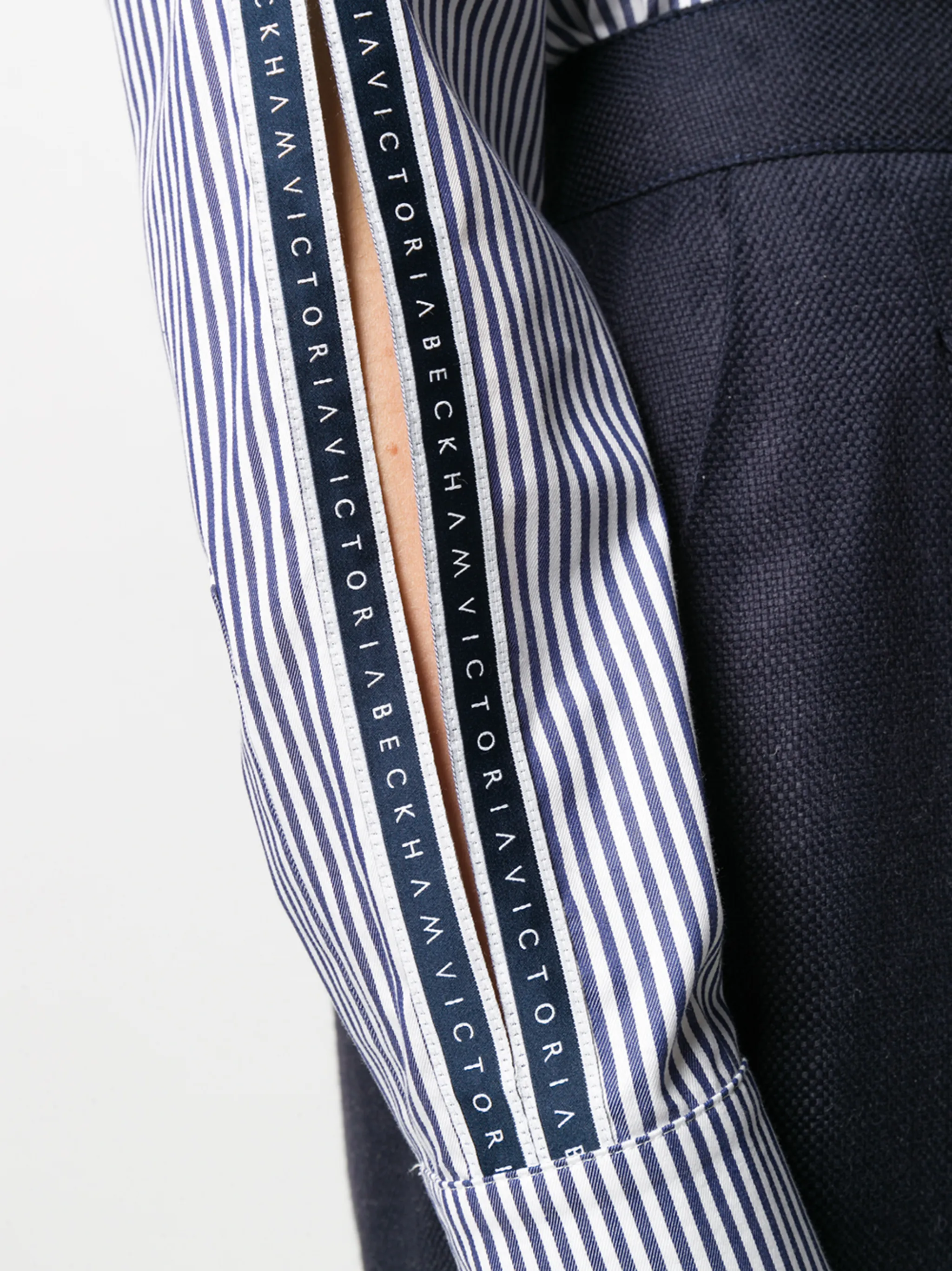 Victoria Victoria Beckham logo tape striped shirt | Eraldo Victoria Victoria Beckham logo tape striped shirt | Eraldo