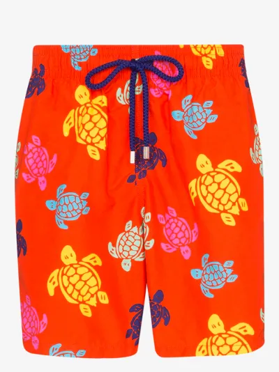 vilebrequin turtle print swim trunks