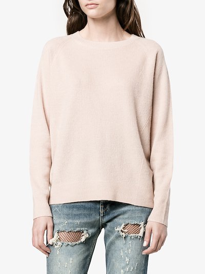 Vince Pink Cashmere Crew neck jumper | Browns