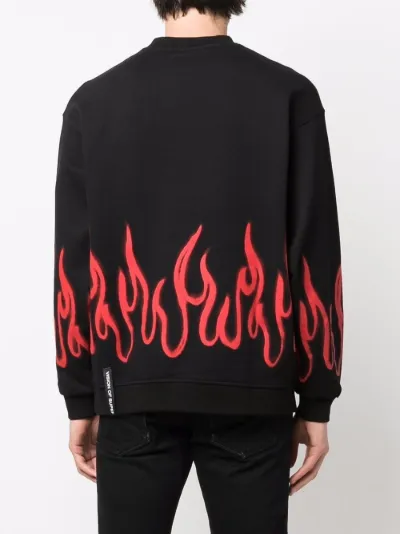 flame print sweater