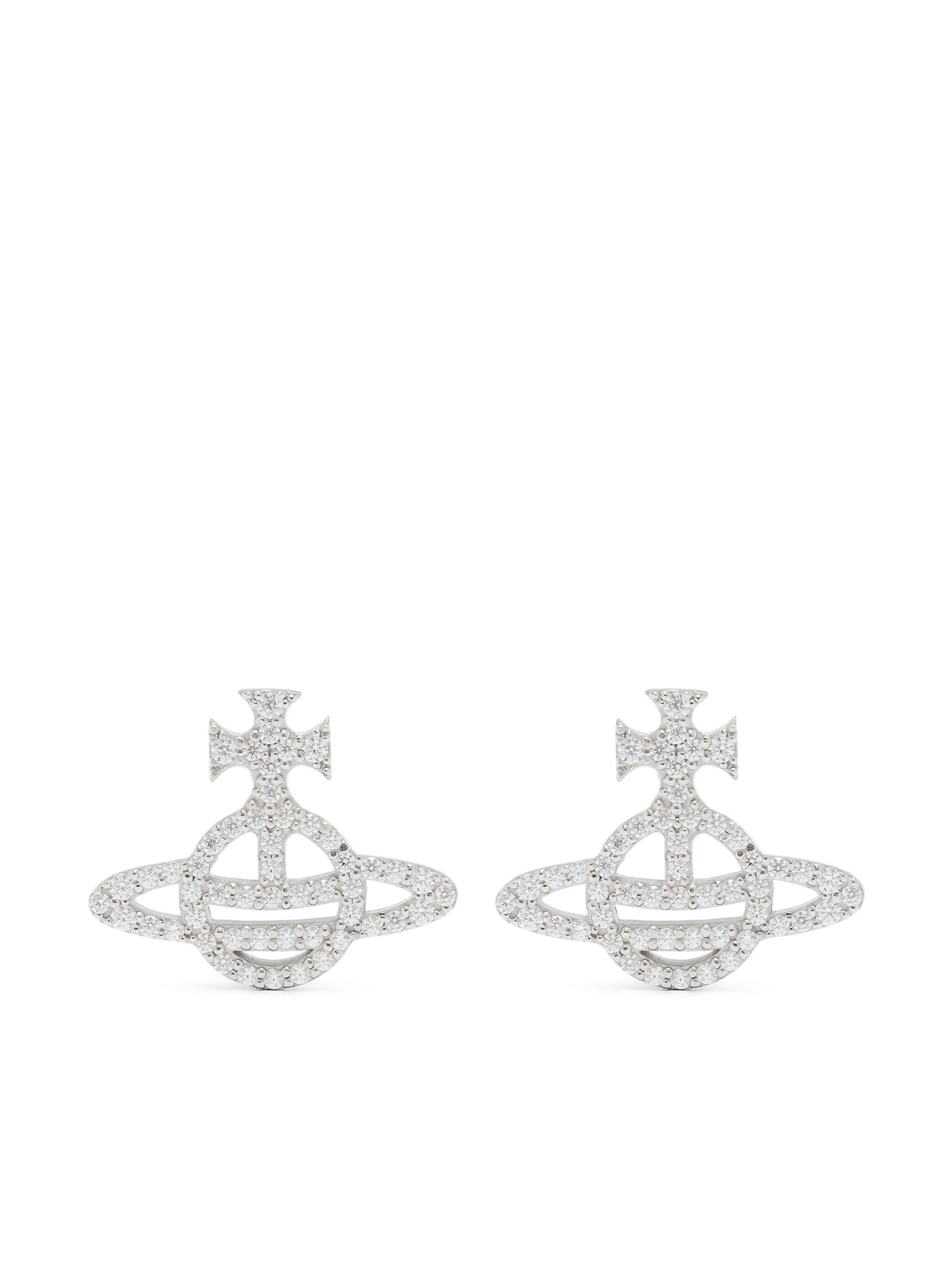 Vivienne Westwood Calliope embellished Orb-plaque earrings Vivienne Westwood Calliope embellished Orb-plaque earrings