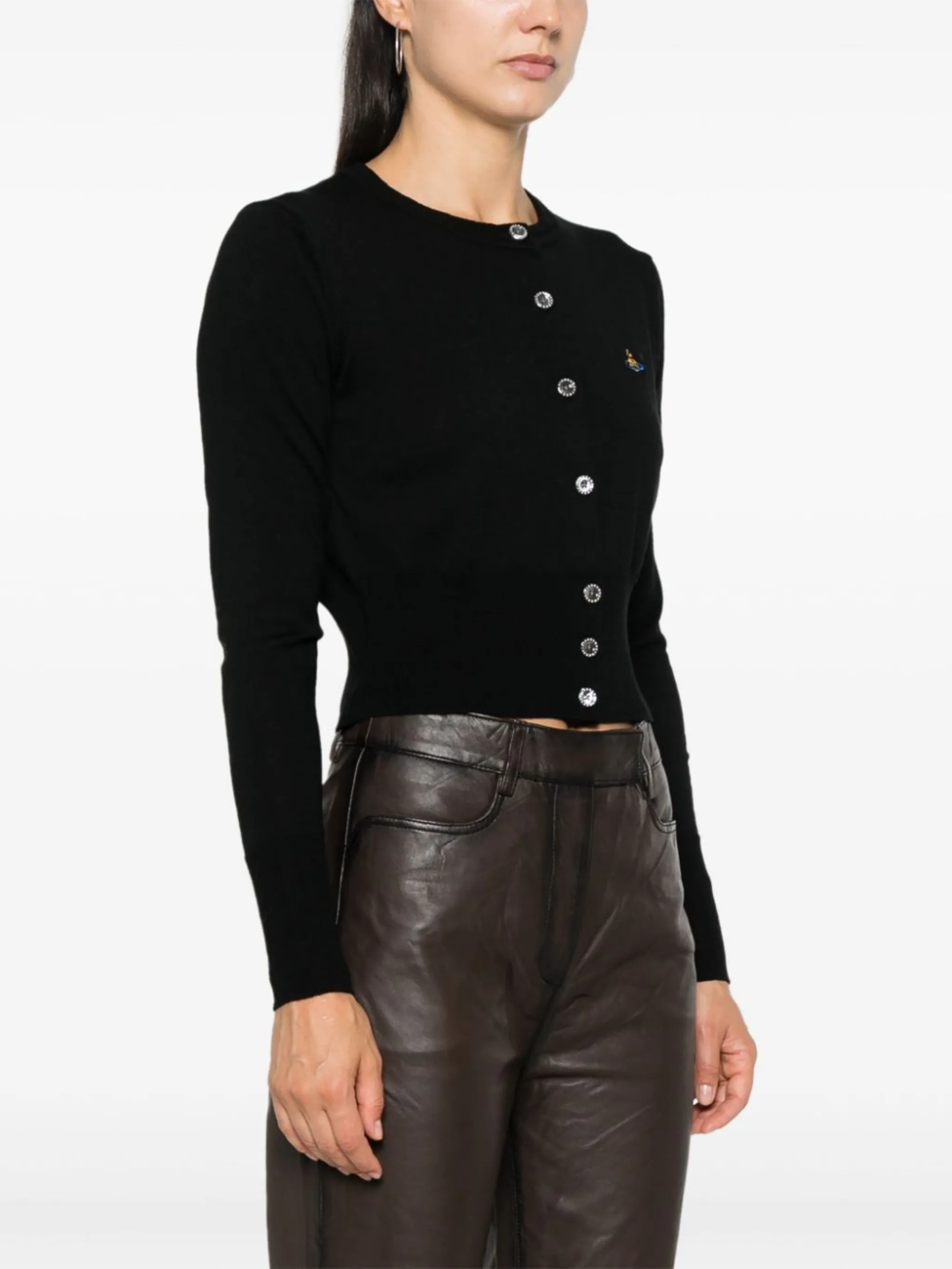 Vivienne Westwood Orb logo-embroidered wool cardigan