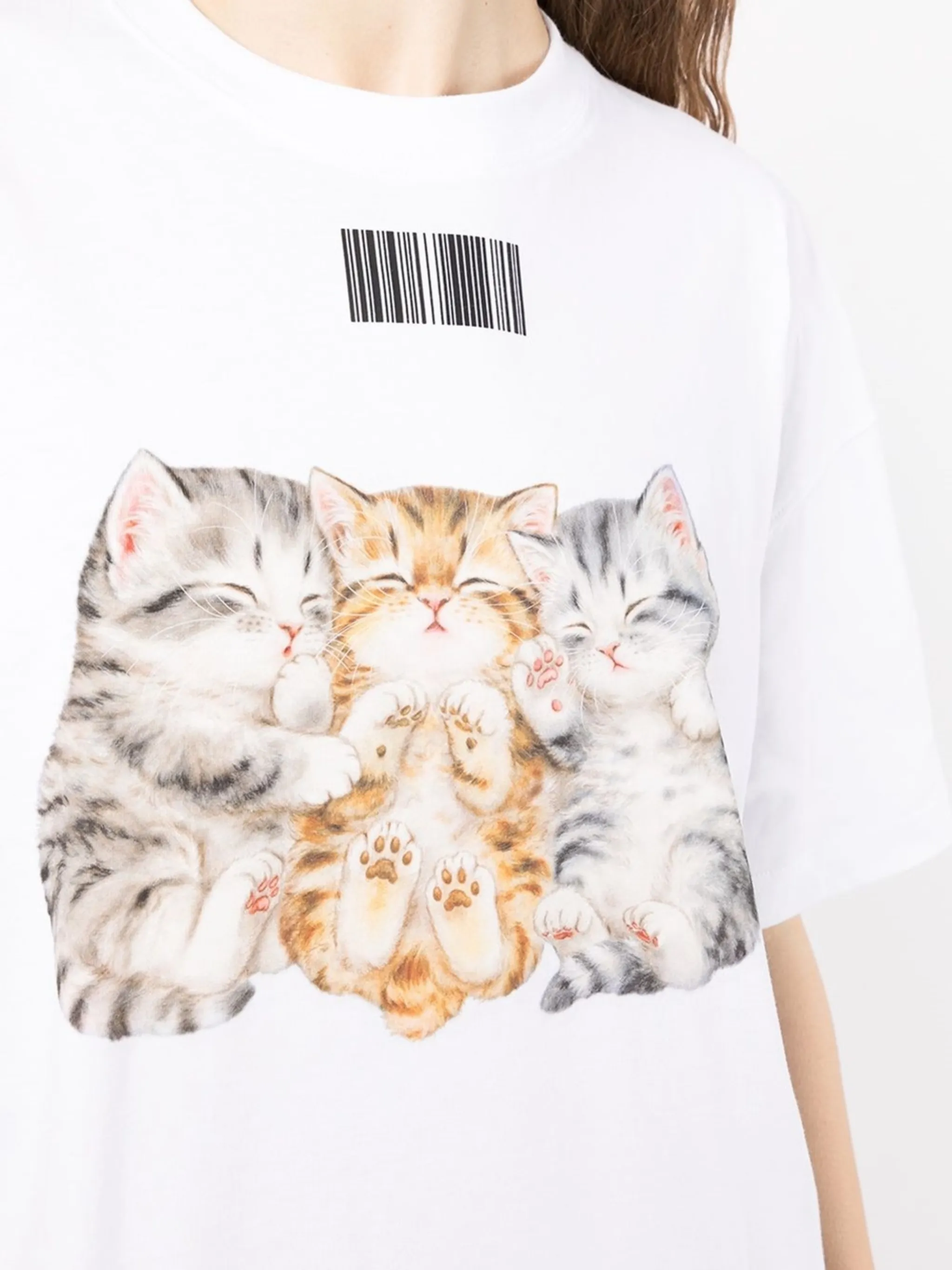 VTMNTS kitten print oversized t-shirt | Eraldo.com BV