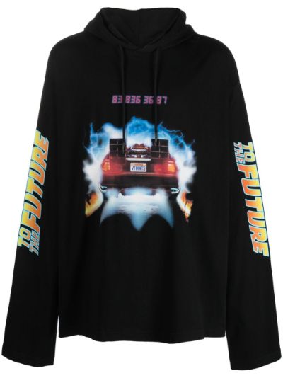 x Back To The Future graphic print cotton hoodie VTMNTS Eraldo