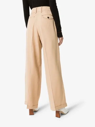high waisted wide leg khaki pants