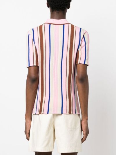 WALES BONNER - Optimist Striped Cotton Polo Shirt