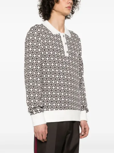 wales bonner SUN POLO IVORY MULTI 22ss トップス