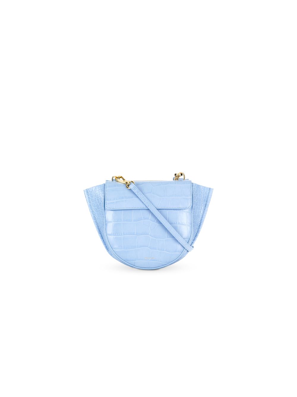 sky blue Hortensia mini croc print leather shoulder bag | Wandler |  