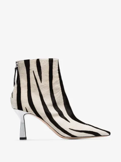 pony skin ankle boots
