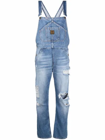distressed denim dungarees | WASHINGTON 
