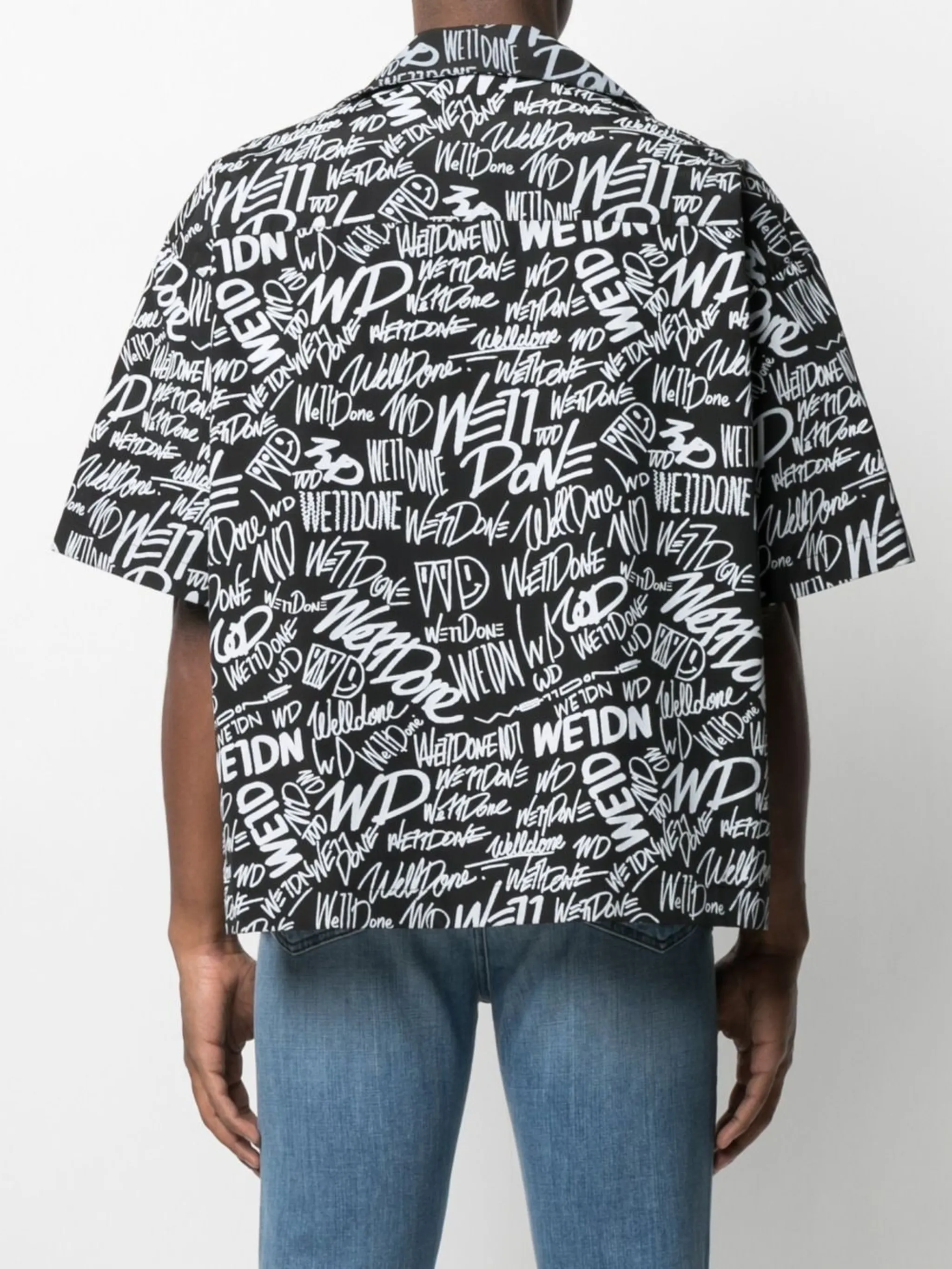 We11done all-over logo print short-sleeved shirt | Eraldo.com FR