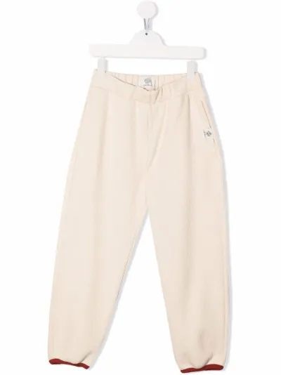 Whatevs logo-print ribbed track pants 