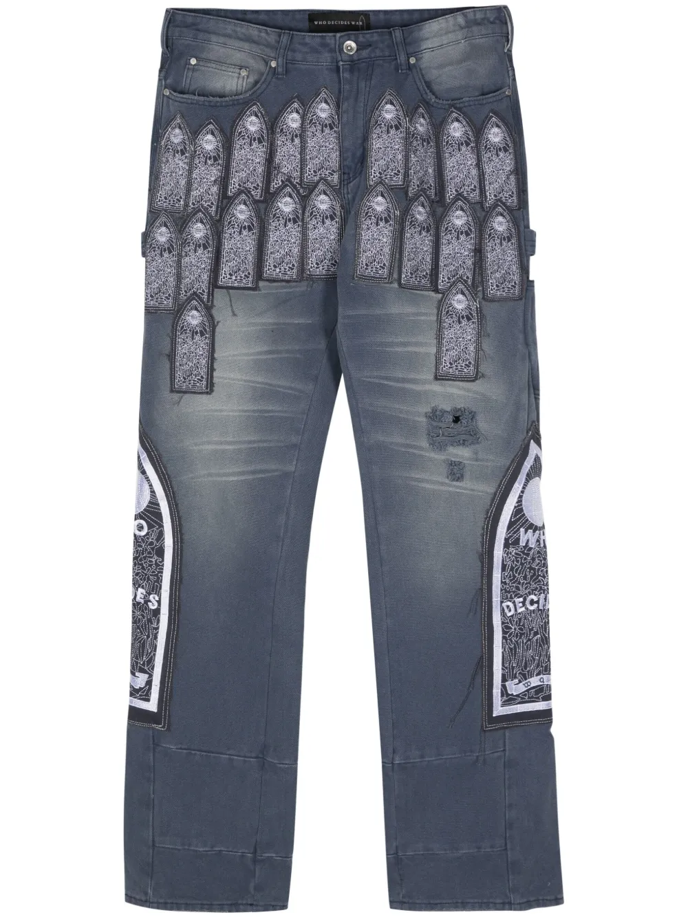 Who Decides War distressed straight-leg jeans | Eraldo.com YE