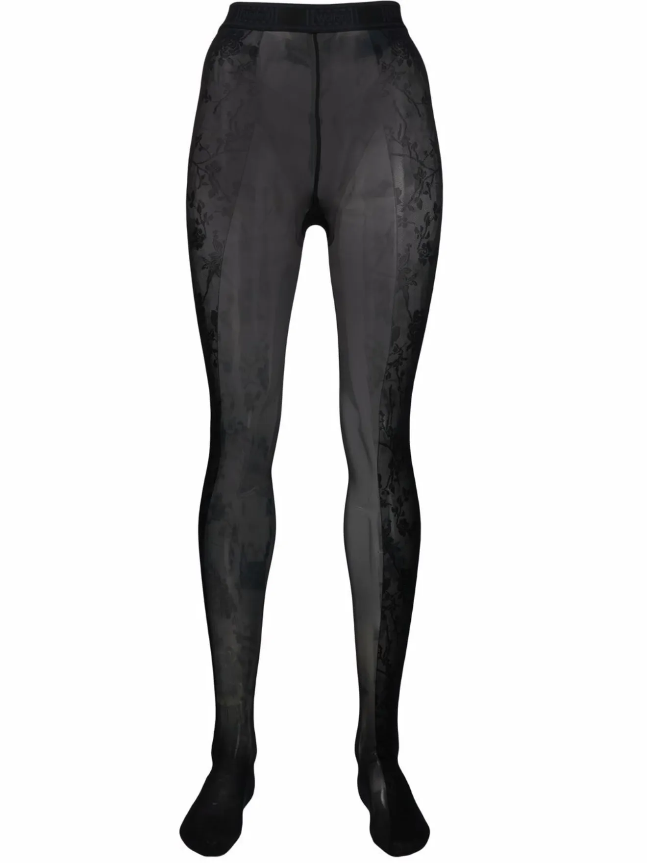 Wolford x Amina Muaddi Fishnet Tights | Harrods TH