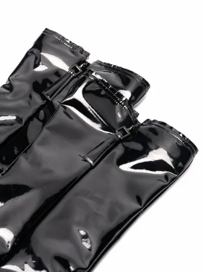 x Amina Muaddi latex crew-length socks 