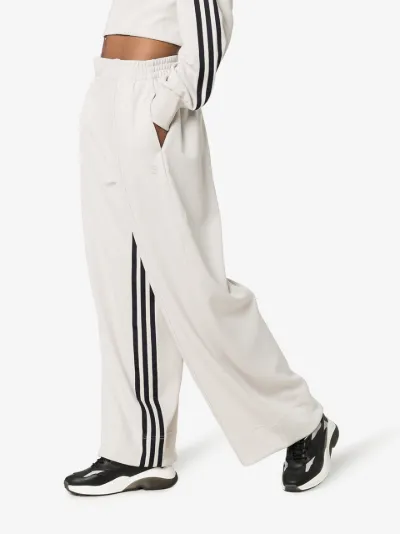 white wide leg sweatpants