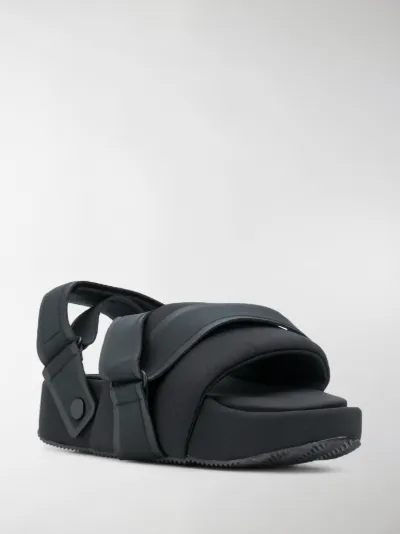 chunky black flip flops
