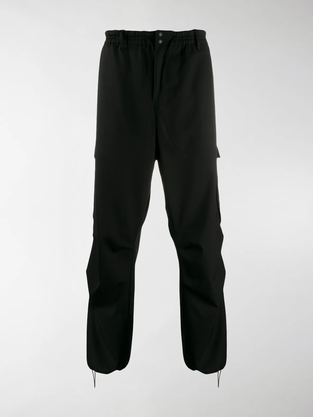 black plain cargo trousers