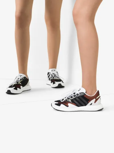 Y-3 multicoloured Rhisu Run low top sneakers | Browns
