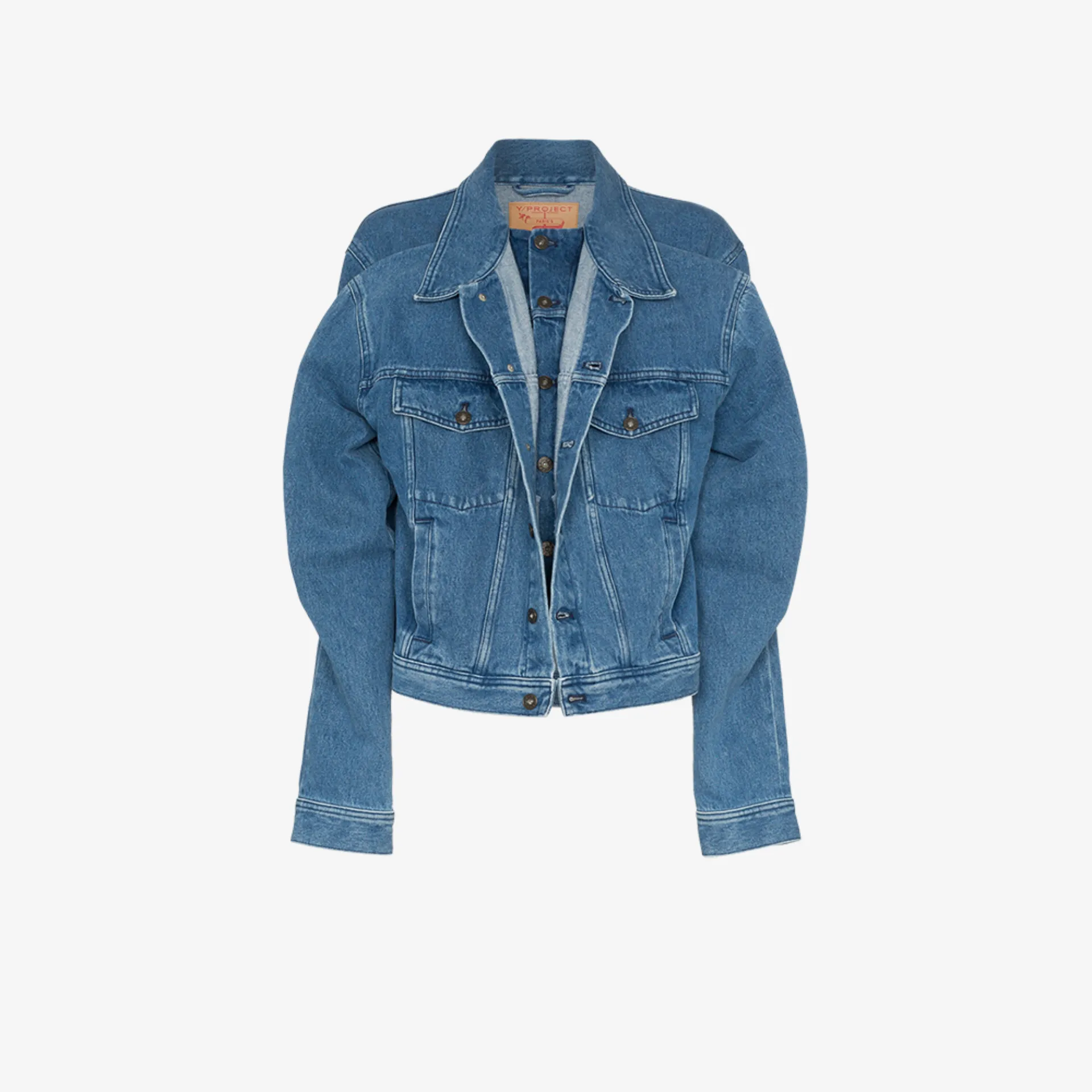 y project denim jacket long sleeves