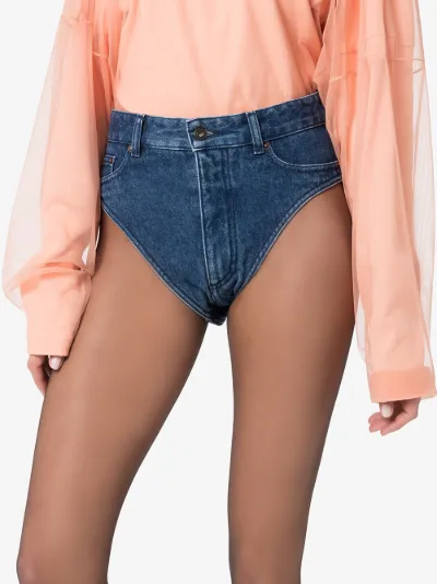 y project denim shorts