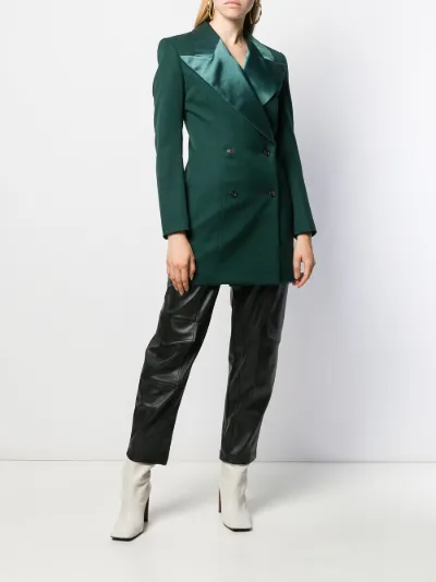 longline double breasted blazer