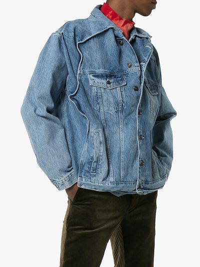 y project denim jacket long sleeves