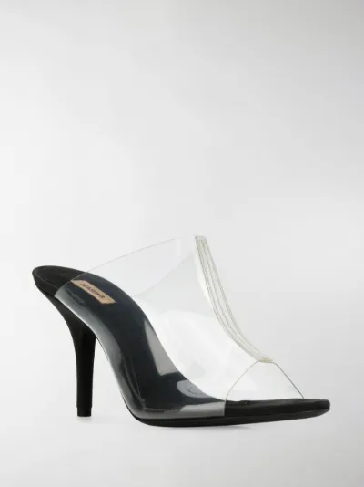 Yeezy clear front panel mules white | MODES