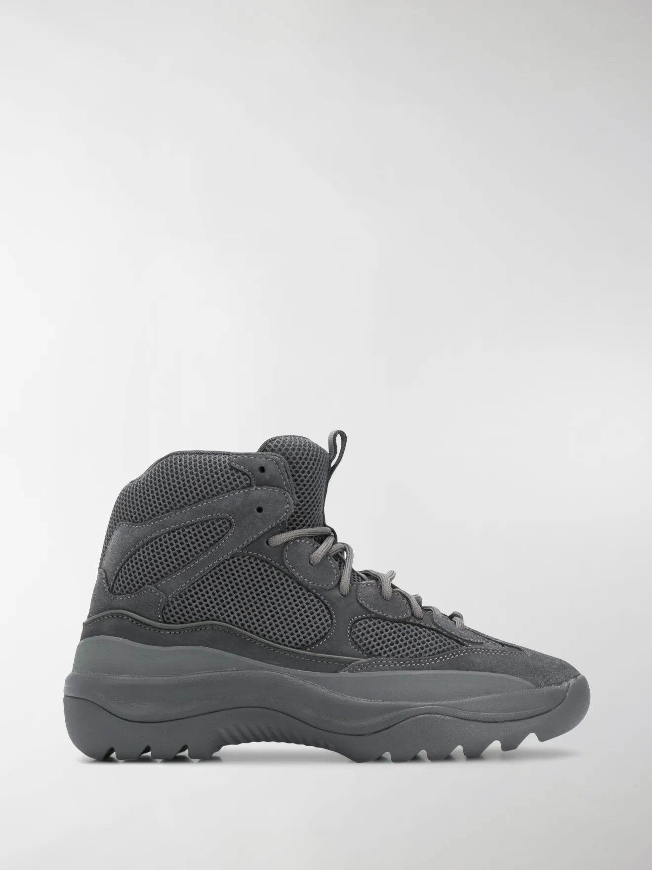 Yeezy grey Polyester Season 6 Desert Rat boots | Stefaniamode.com