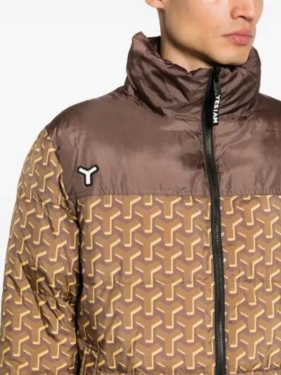 Geo Print outlet Puffer Jacket