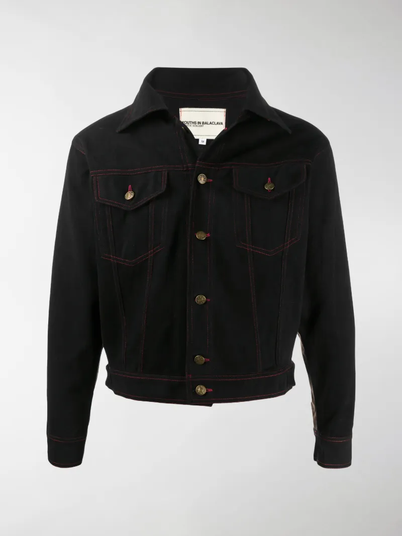 contrast stitching jacket
