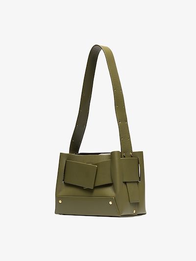 Green Biggy leather tote展示图