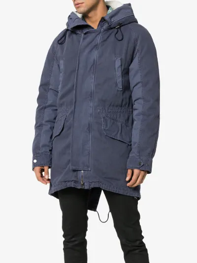 yves salomon shearling trimmed parka