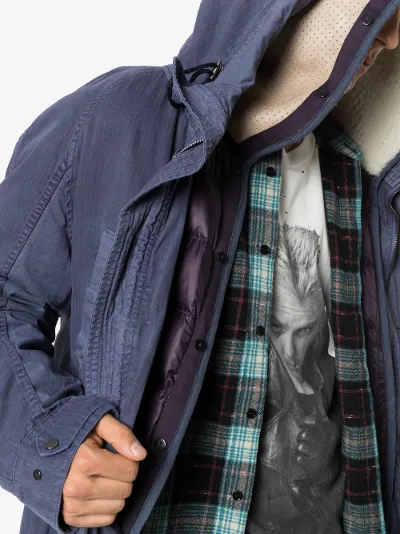 yves salomon shearling trimmed parka